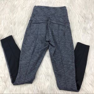 Athleta Gray Black Hybrid Ankle Tight Pants